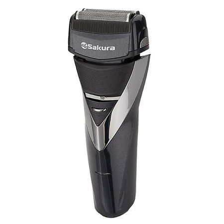 Электробритва SAKURA Бритва электрическая SA-5418BK 3 подвижные сетки влажное бритьё триммер аккумуляторная бритва электрическая polaris pmr0307rс сеть аккум черн