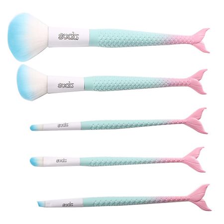 Набор кистей SODA BRUSH SET #mermaidtails НАБОР КИСТЕЙ ДЛЯ МАКИЯЖА 5 ШТ. кистей sigma beauty кистей для макияжа brush most wanted set