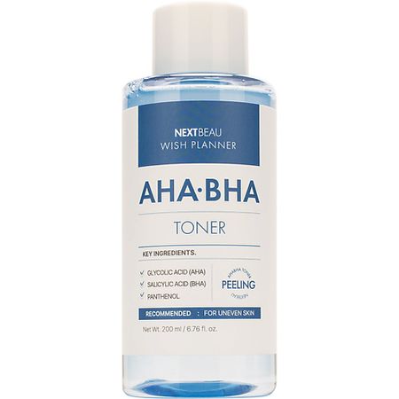 Пилинг для лица NEXTBEAU Отшелушивающий пилинг-тонер с AHA/BHA кислотами для проблемной кожи Wish Planner moterm weeks elite planner cover из