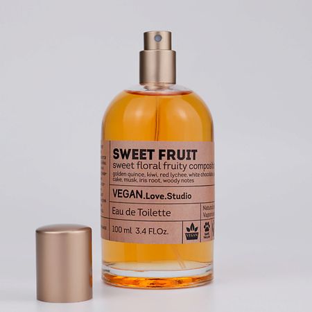 Туалетная вода VEGAN.LOVE.STUDIO Туалетная вода женская Sweet Fruit личи пирожное айва белый шоколад