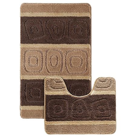 Коврик противоскользящий для ванны KARNA Набор ковриков для ванной ковриков dasch fresh printed листья для ванной 40х60см и для туалета 40х50см желто синий