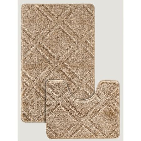 Коврик противоскользящий для ванны KARNA Набор ковриков для ванной ковриков dasch fresh printed листья для ванной 40х60см и для туалета 40х50см желто синий