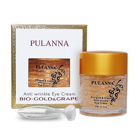 Крем для глаз PULANNA Крем для век омолаживающий от отёков с виноградом и золотом