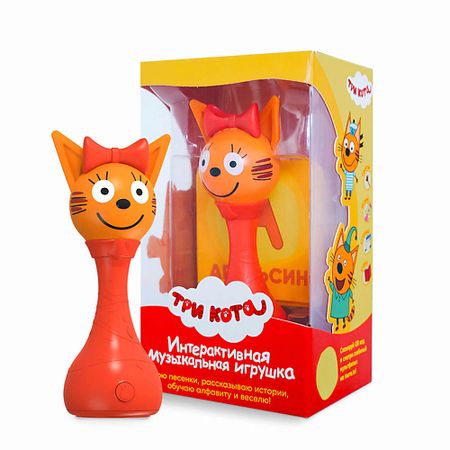Интерактивная игрушка ALILO Интерактивная музыкальная игрушка Три кота. Карамелька. Белый шум, ночник, песенки ночник xlys мультяшный животное теплый белый свет