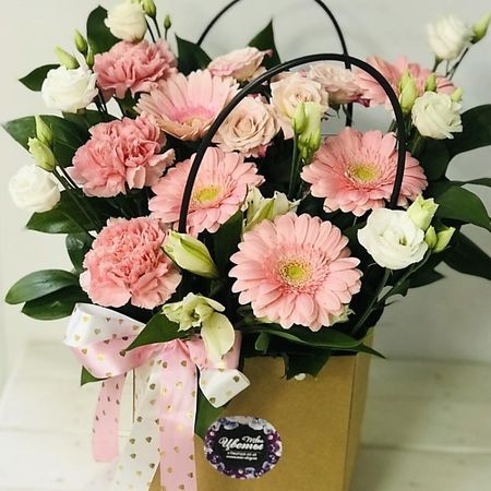 Букет живых цветов ТВОИ ЦВЕТЫ Композиция «Розовый зефир» зефир шармэль с кофейным вкусом 250 г