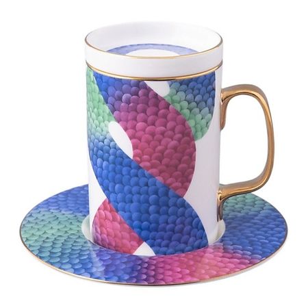 Набор посуды ИМПЕРАТОРСКИЙ ФАРФОРОВЫЙ ЗАВОД Бокал с блюдцем и крышкой 