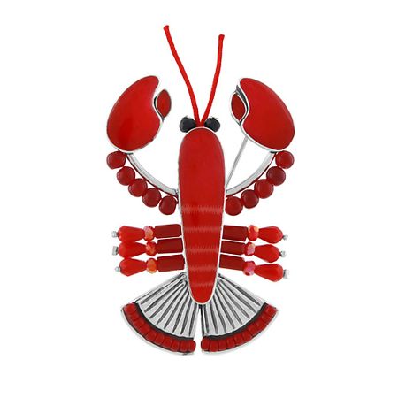 Брошь TARATATA Брошь Mr Lobster, с цветной смолой, бусинами и шнуром электрогирлянда новогодняя best technology 1080 led 39 9 м со стартовым шнуром