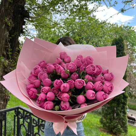 Букет живых цветов MADE KRIS Букет пионовидных роз 