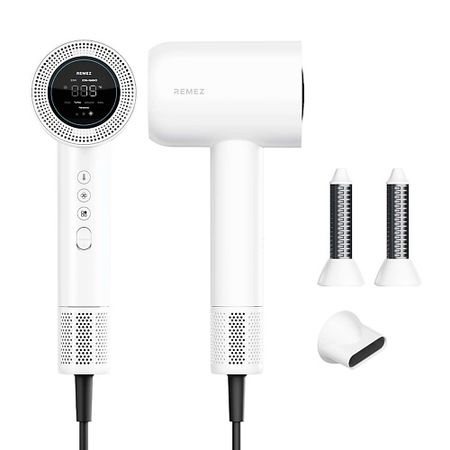 Фен REMEZ Фен-стайлер с персональной настройкой температуры и магнитными насадками Модель S RMB-707
