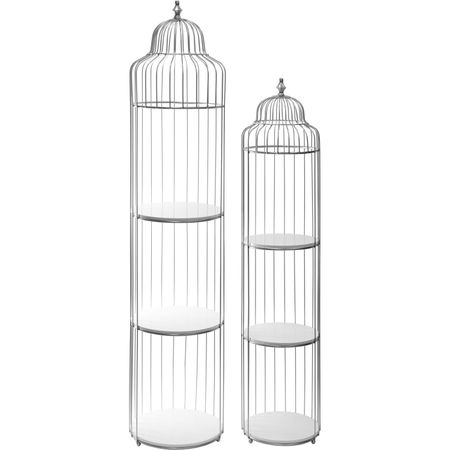 Стеллажи Glasar набор 2 предмета 36х36х160 см 30х30х133 см
