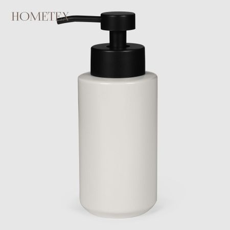 Диспенсер для жидкого мыла Hometex из керамики с дозатором светло-серый