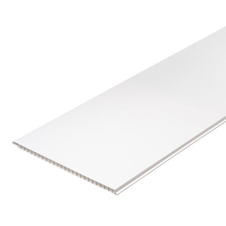 Панель ПВХ 250х3000х9 мм Stella бесшовная глянцевая белая 0,75 кв.м вешалка для тапочек taany пластиковая белая