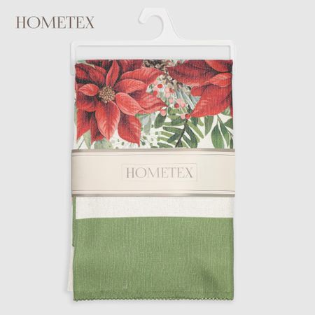 Скатерть Hometex пуансетия хлопок/лен 140х180 см