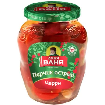 Перчик Дядя Ваня острый черри стеклянная банка 350 г