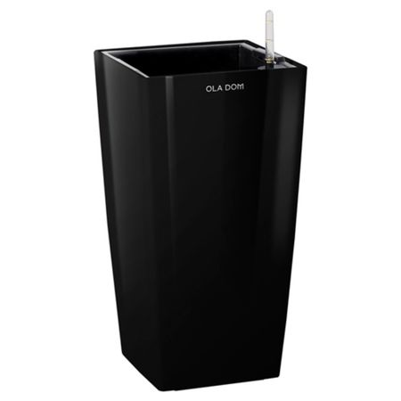 Кашпо квадратное Ola Dom Deluxe Long 50х95 см черное с автополивом