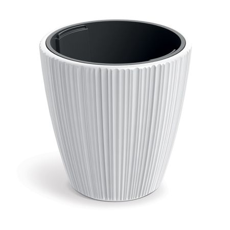 Кашпо Prosperplast Oro d47 h50 см белый с вкладышем