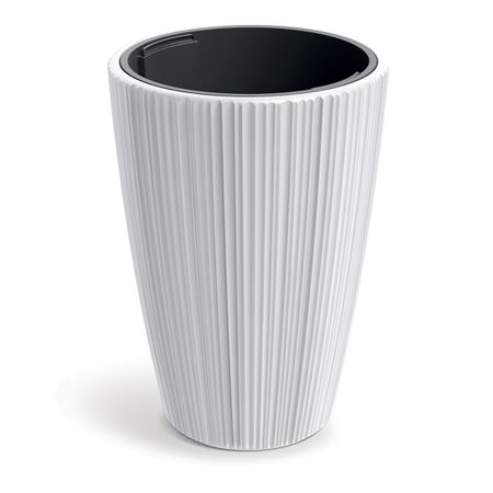 Кашпо Prosperplast Oro d39 h55 см белый с вкладышем