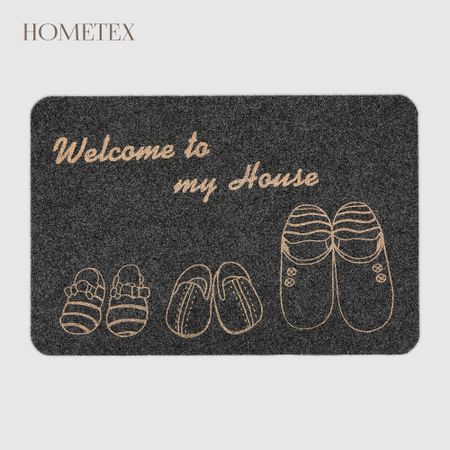 Коврик придверный Hometex черный рисунок 60x90 см