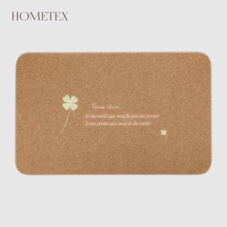 Коврик придверный Hometex бежевый, вышивка, 50x80 см