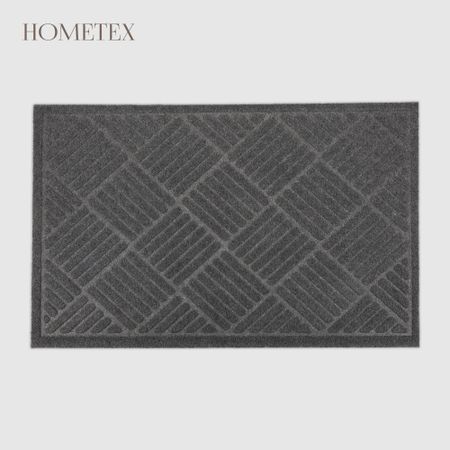 Коврик придверный Hometex серый, горячее тиснение 50x80 см