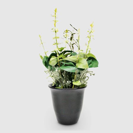 Цветы искусственные Конэко-О в горшке бежевый 37 см