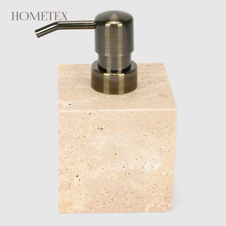Диспенсер Hometex травертин пористый бежевый 8х8х13,5 см