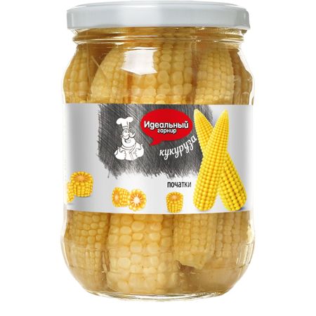 Кукуруза Идеальный гарнир початки, стеклянная банка 280 г кукуруза сладкая bonduelle 170 г