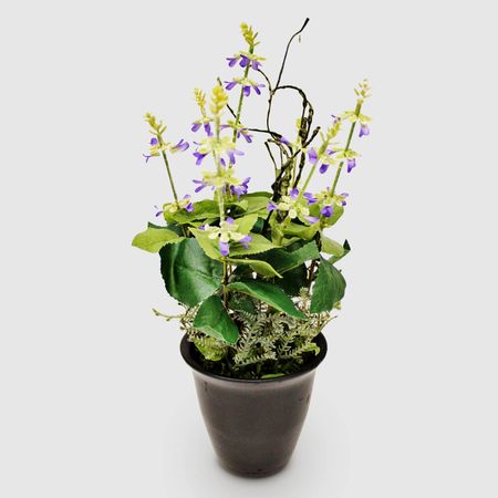 Цветы искусственные Конэко-О в горшке фиолетовый 37 см разъемы для клавиатуры ps2 locheuk 6 контактов 1 2 5 шт зеленый фиолетовый