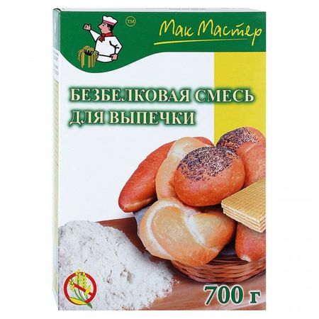 Смесь для выпечки МакМастер без белка, без глютена, 700 г сода пищевая 500 г