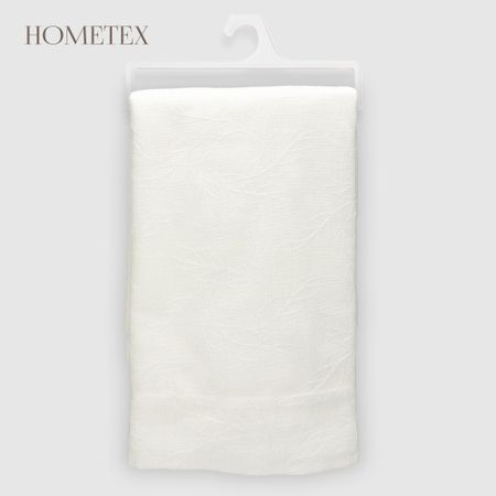 Скатерть Hometex цветы белая вышивка полиэстер 140х300 см лен белая скатерть дорожка