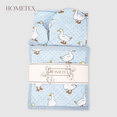 Набор кухонный Hometex фартук/прихватка/рукавица гуси водонепроницаемый кухонный фартук с карманами