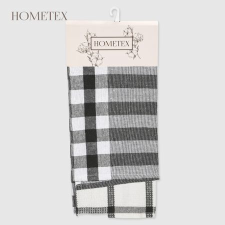 Набор кухонных полотенец Hometex клетка 2шт 45х70 см кухонных полотенец из микрофибры bear family 9 шт