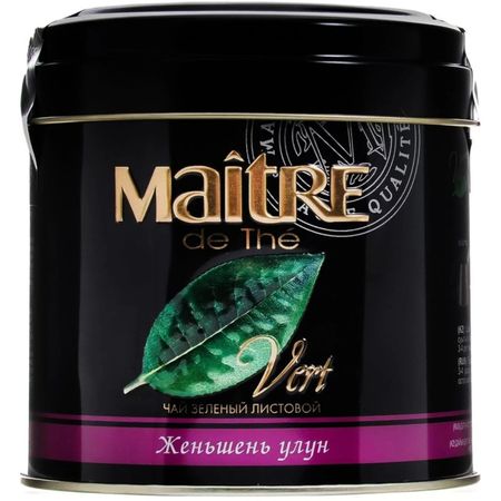Чай Maitre de The женьшень улун 150 г чай зеленый plum snow улун те гуань ин листовой китай 100 г