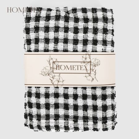 Набор кухонных полотенец Hometex черные 3шт 40х60 см кухонных полотенец из микрофибры bear family 9 шт