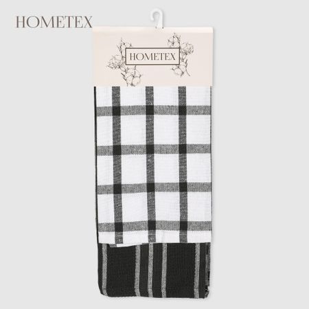Набор кухонных полотенец Hometex клетка 2шт 45х70 см кухонных полотенец из микрофибры bear family 9 шт