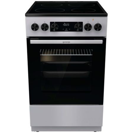 Плита электрическая Gorenje GEC5C41SG 4 конфорки серебристая плита электрическая hotpoint ariston hs6v5phw 4 конфорки 60х60 см белая