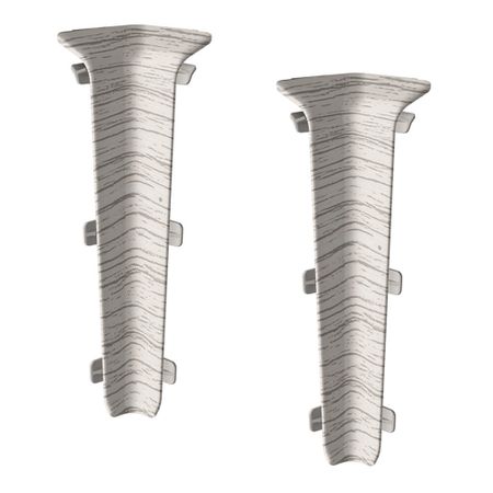 Угол внутренний Деконика 100 мм ясень серый Г-профиль (2 шт.)