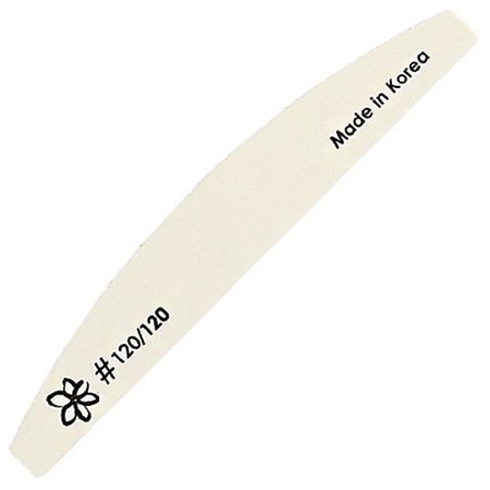 Пилка для ногтей IRISK Пилка белая лодка #120/120 пилка для ногтей cosmia с ком овальная 1 шт