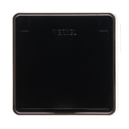 Розетка Werkel Gallant накладная черная со шторками с крышкой (a050970)