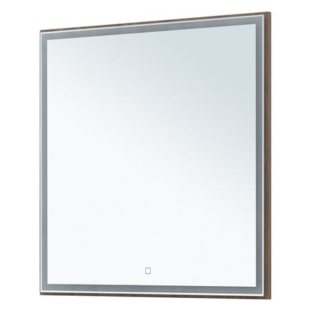 Зеркало с подсветкой квадратное 80х80 см в раме дуб рустикальный с сенсорным включением Lavelly Cube (00316678) зеркало в багетной раме evoform красная волна 89 мм 71x71 см