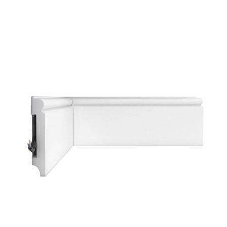 Плинтус экополимер Stenopol 80x13x2000 мм белый (C7037) плинтус экополимер winart pro quadro 80х16х2000 мм рей с монтажной планкой 90 80 001 022