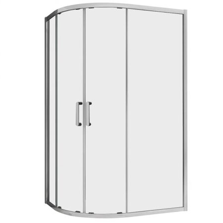 Душевой уголок Abber Schwarzer Diamant хром 120х80х195 см асимметрия стекло прозрачное 6 мм (AG01128) ролики для душевых дверей heltc 20 23 25 27 мм