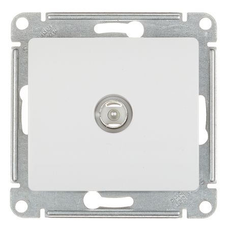 Розетка телевизионная Systeme Electric Glossa встраиваемая белая (GSL000193) 5 шт av коадерная розетка 3 контактный rca сиденье с одним отверстием печатной платы сварная аудио и видео розетка lotus seat av 8 4 6a