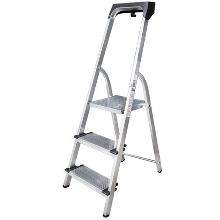 Стремянка алюминиевая 3 ступени 130 мм с лотком органайзером 0,59 м Новая высота пластиковые автоклавируемые наконечники для пипеток