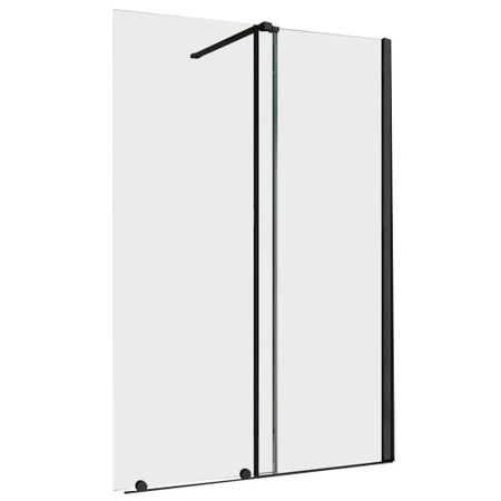 Душевая перегородка Abber Komfort черная 100х200 см стекло прозрачное 8 мм (AG09100B)
