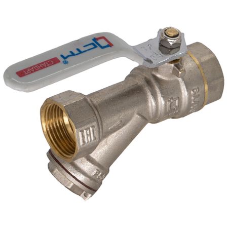 Кран шаровой латунный CTM 1/2 ВР(г) х 1/2 ВР(г) ручка с фильтром прямой (CWFFF012) керамическая фигурка чайного монаха с фильтром