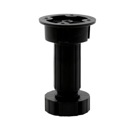 Опора регулируемая пластиковая черная 100 мм (4 шт.) (4FL10B) опора мебельная 50х27мм м6 регулируемая