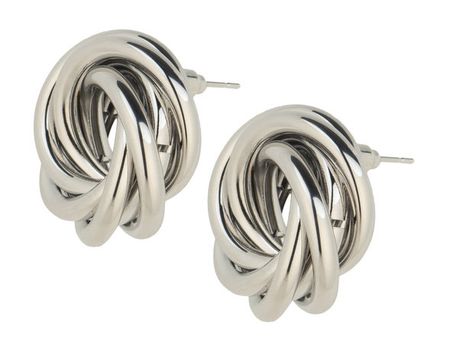 Ronda Earrings E002с plain studio серьги dotted oval earrings – silver