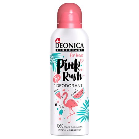 Дезодорант-спрей Deonica DEONICA Антиперспирант PINK RUSH FOR TEENS дезодорант спрей deonica pink rush 125 мл