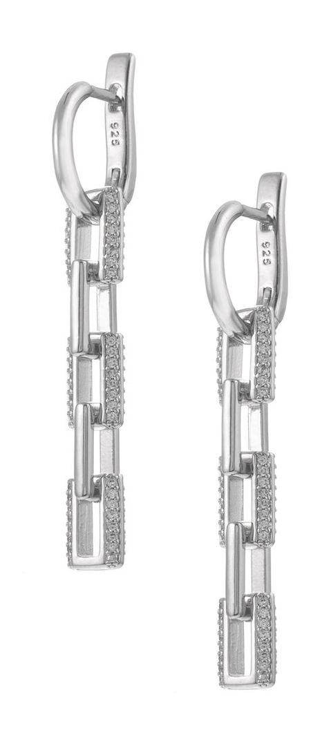 Ronda Earrings E258 plain studio серьги dotted oval earrings – silver